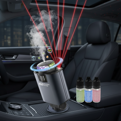 W&O Aromatic Starlight Car Charger – Fast Charging, Dual Port + 3 Diffuser Bottles Free
