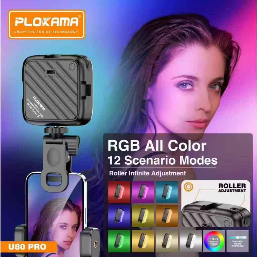 Plokama U80 Pro RGB LED Light for Mobile Phone – Video & Photography